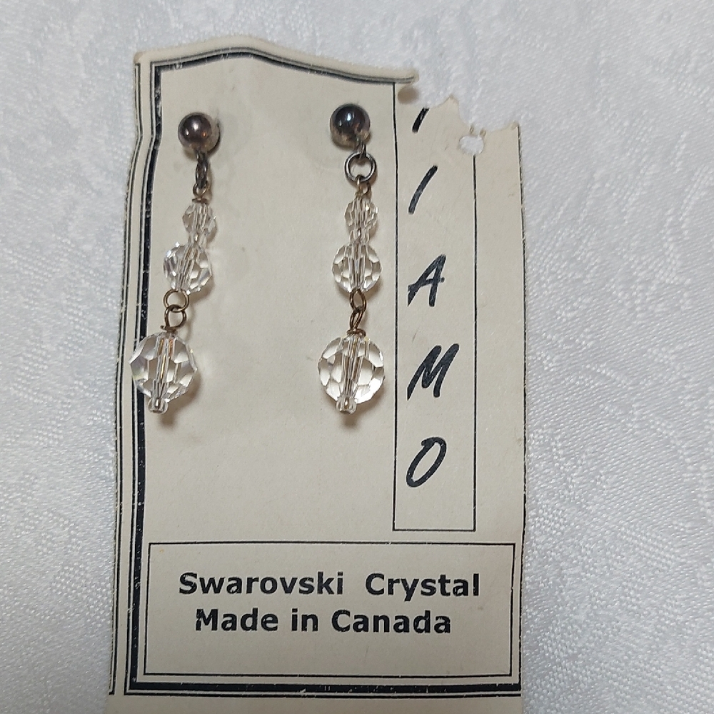 TIAMO Clear Crystal Drop Earrings